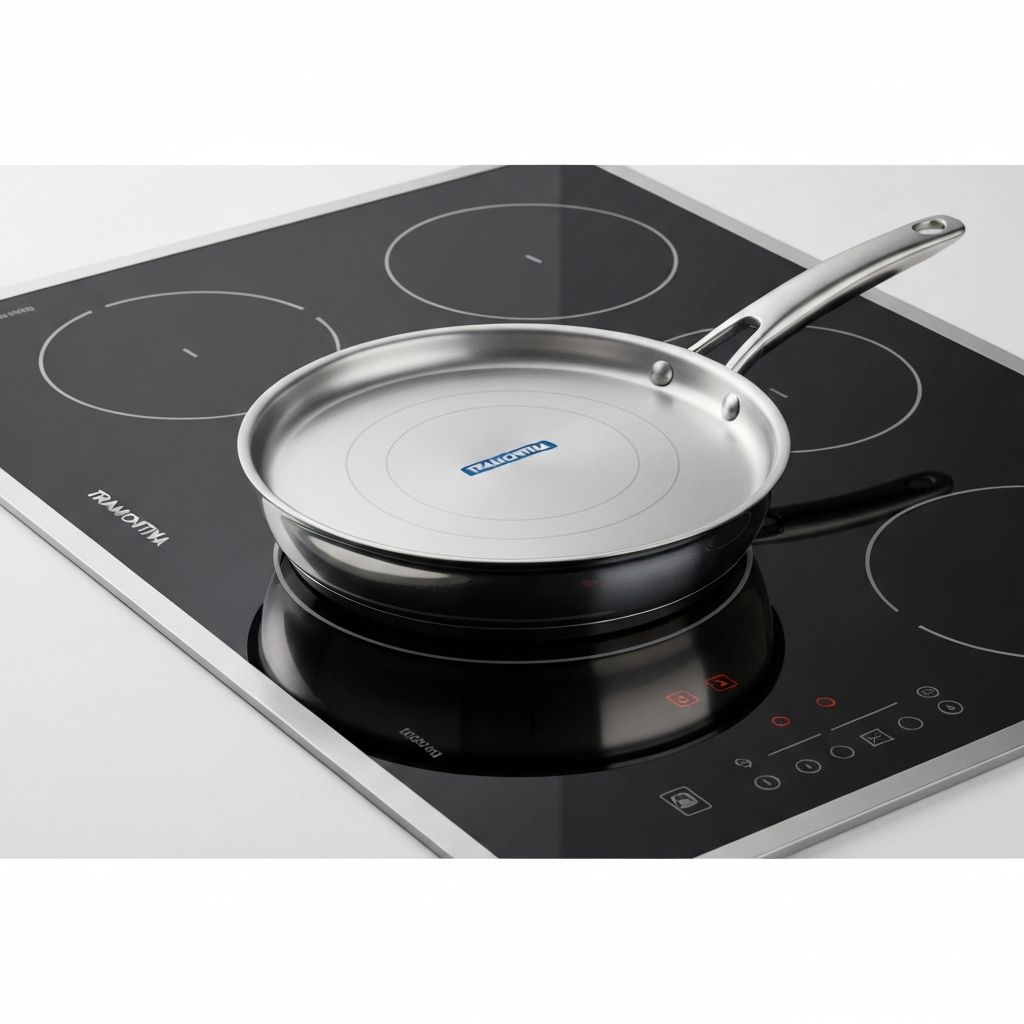 Tramontina cookware on modern induction cooktop