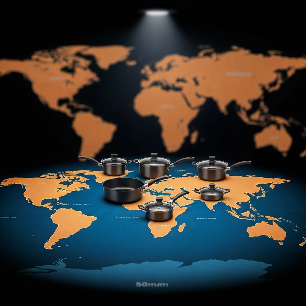Tramontina cookware distributed worldwide showing global reach