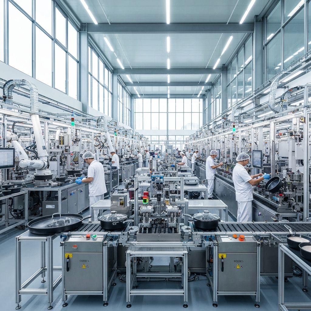 Modern Tramontina manufacturing facility with advanced equipment